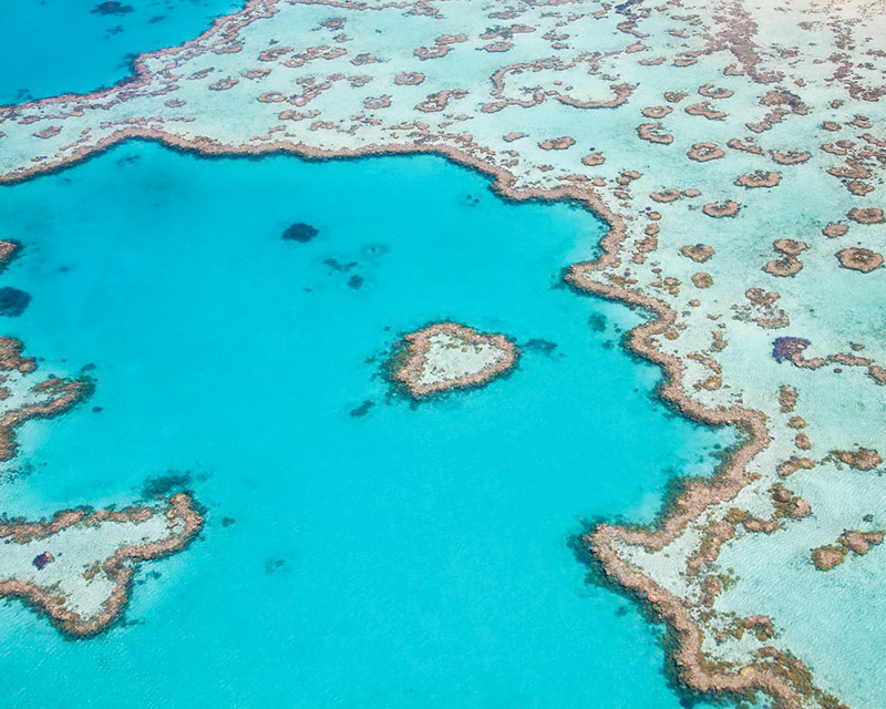 Aerial View of the Heart Reef